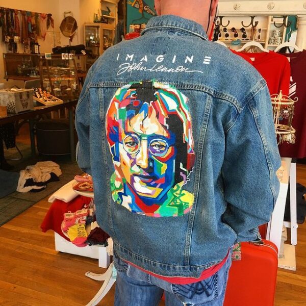 John Lennon - Imagine Hand-Painted Denim Jacket